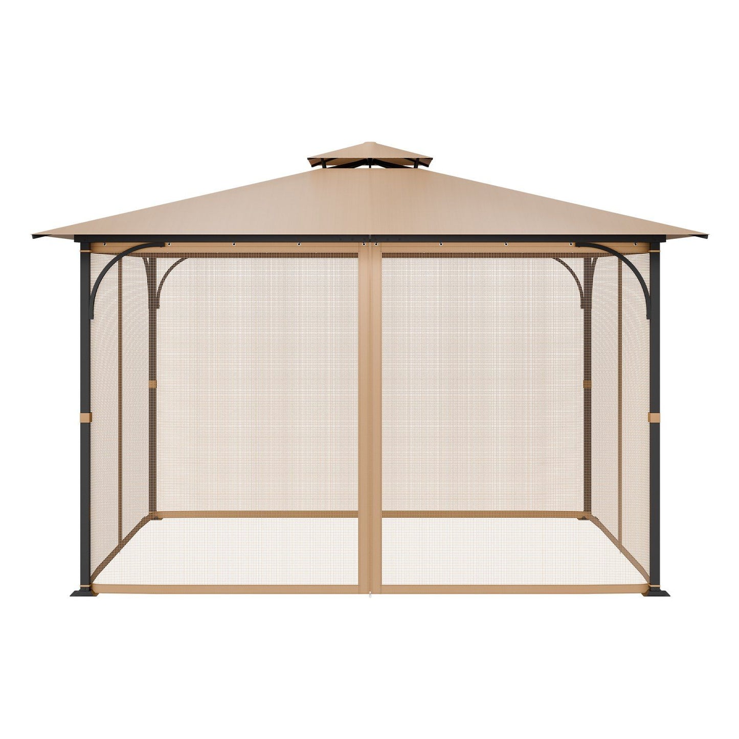 Gazebo Netting Replacement, Fit Most 10 x 12 x 7 FT Gazebo Curtain, Outdoor Garden Net, 4-Panel Sidewall Mesh V952-LTWZDL10FT12PTRC2V0