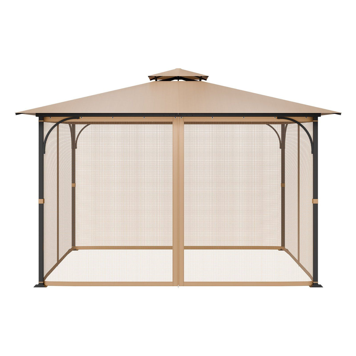 Gazebo Netting Replacement, Fit Most 10 x 12 x 7 FT Gazebo Curtain, Outdoor Garden Net, 4-Panel Sidewall Mesh V952-LTWZDL10FT12PTRC2V0