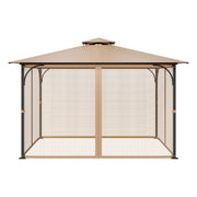 Gazebo Netting Replacement, Fit Most 10 x 12 x 7 FT Gazebo Curtain, Outdoor Garden Net, 4-Panel Sidewall Mesh V952-LTWZDL10FT12PTRC2V0