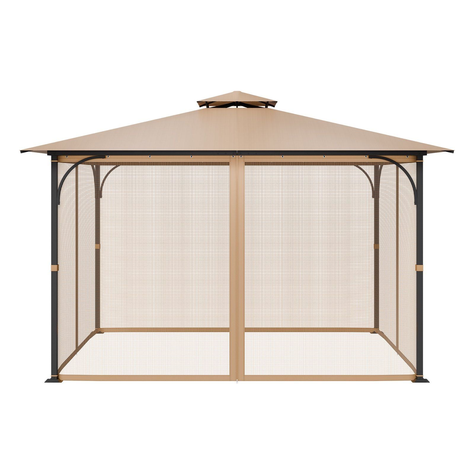 Gazebo Netting Replacement, Fit Most 10 x 12 x 7 FT Gazebo Curtain, Outdoor Garden Net, 4-Panel Sidewall Mesh V952-LTWZDL10FT12PTRC2V0