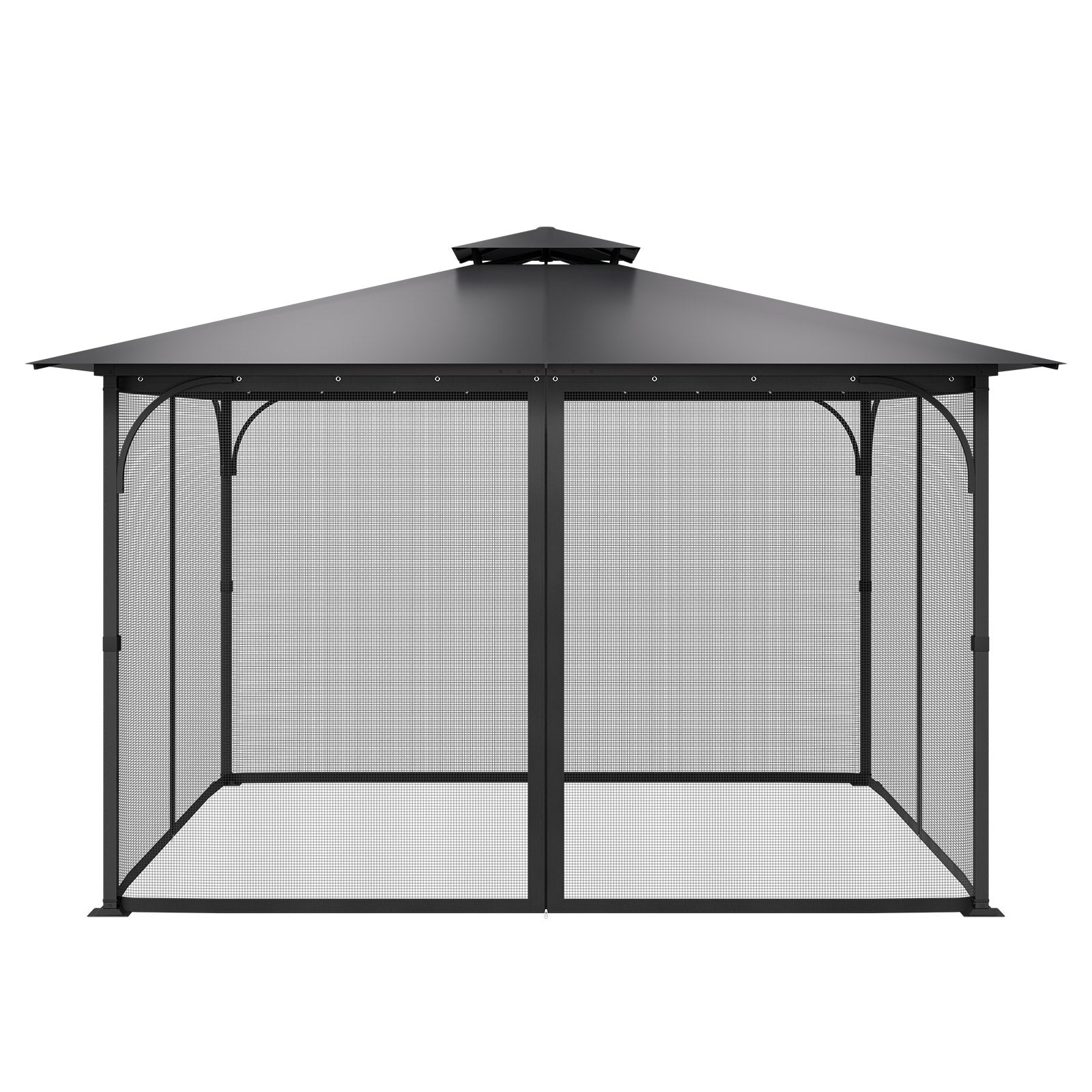 Gazebo Netting Replacement, Fit Most 12 x 12 x 7.5 FT Gazebo Curtain, Outdoor Garden Net, 4-Panel Sidewall V952-LTWZDL12FT12G6AC0V0