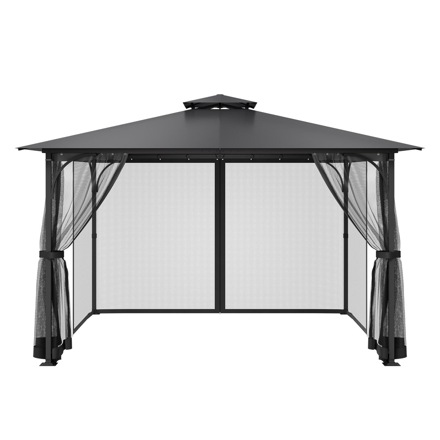 Gazebo Netting Replacement, Fit Most 12 x 12 x 7.5 FT Gazebo Curtain, Outdoor Garden Net, 4-Panel Sidewall V952-LTWZDL12FT12G6AC0V0