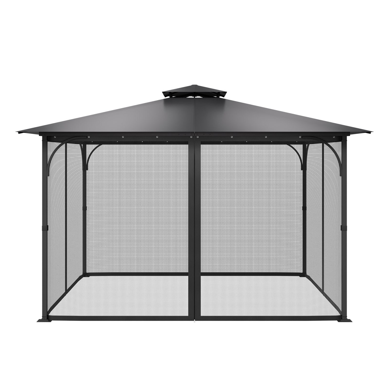 Gazebo Netting Replacement, Fit Most 12 x 12 x 7.5 FT Gazebo Curtain, Outdoor Garden Net, 4-Panel Sidewall V952-LTWZDL12FT12G6AC0V0