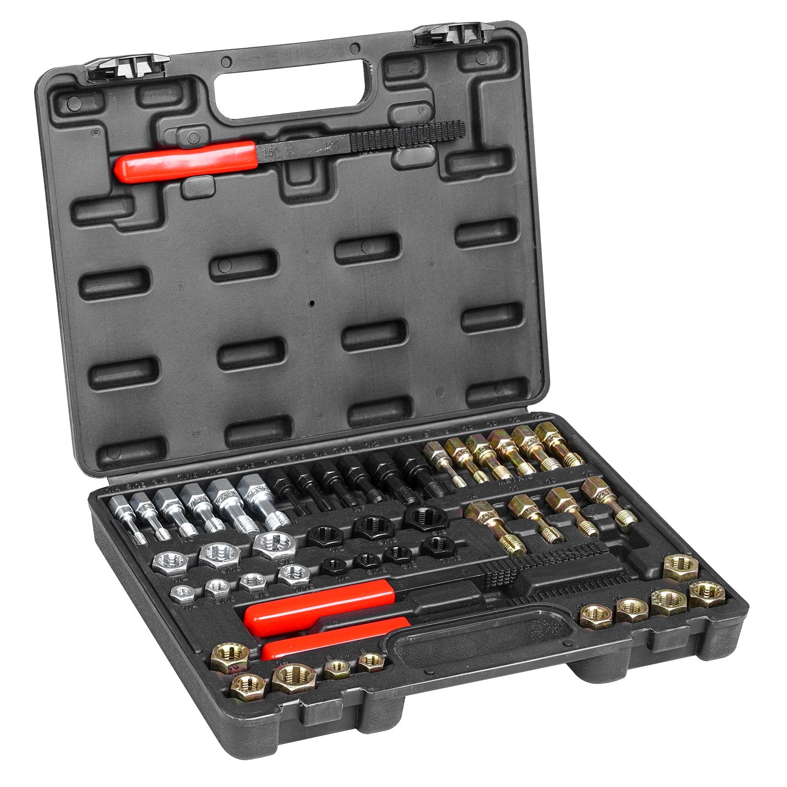 49-Piece Thread Chaser Set, UNC UNF and Metric Thread Restorer Tool, Rethreading Tool Kit with 22 Taps 24 V952-LWCXTZGYZ49PKBLRIV0