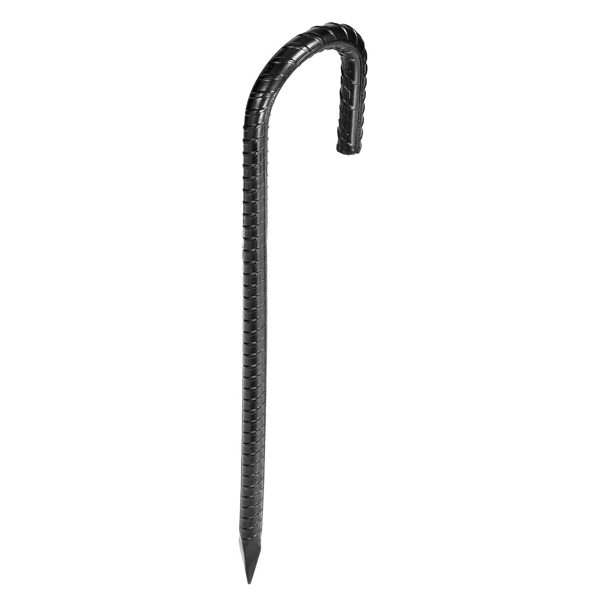 Rebar Stakes, 304.8 mm, Heavy-Duty 10 mm Diameter J Hook, Galvanized Steel Ground Anchors with Chisel Point V952-LWDDJG12YC10BGDOH001V0