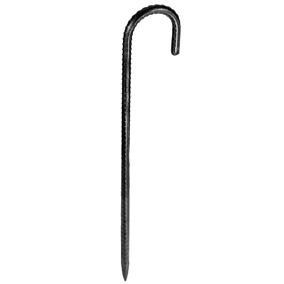 Rebar Stakes, 406.4 mm, Heavy-Duty 10 mm Diameter J Hook, Galvanized Steel Ground Anchors with Chisel Point V952-LWDDJG16YC10U07F7001V0