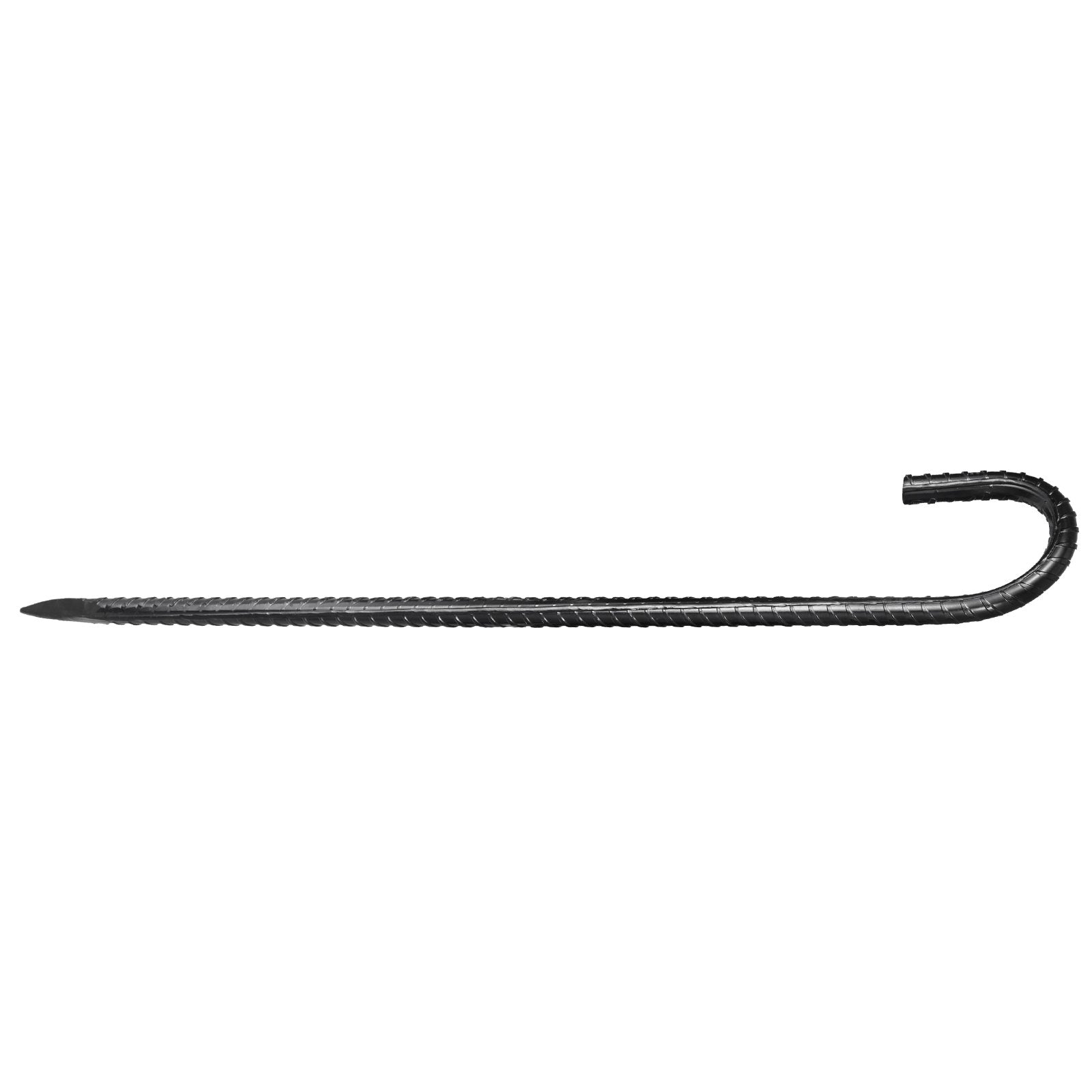 Rebar Stakes, 406.4 mm, Heavy-Duty 10 mm Diameter J Hook, Galvanized Steel Ground Anchors with Chisel Point V952-LWDDJG16YC10U07F7001V0