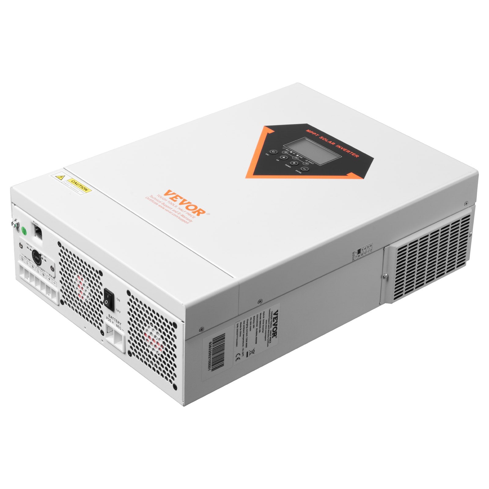 Hybrid Solar Inverter, 6000W, All in One Pure Sine Wave Power Inverter Charger, 220V AC, with Built-in 120A V952-LWGPNKYTJ23038TOPV7