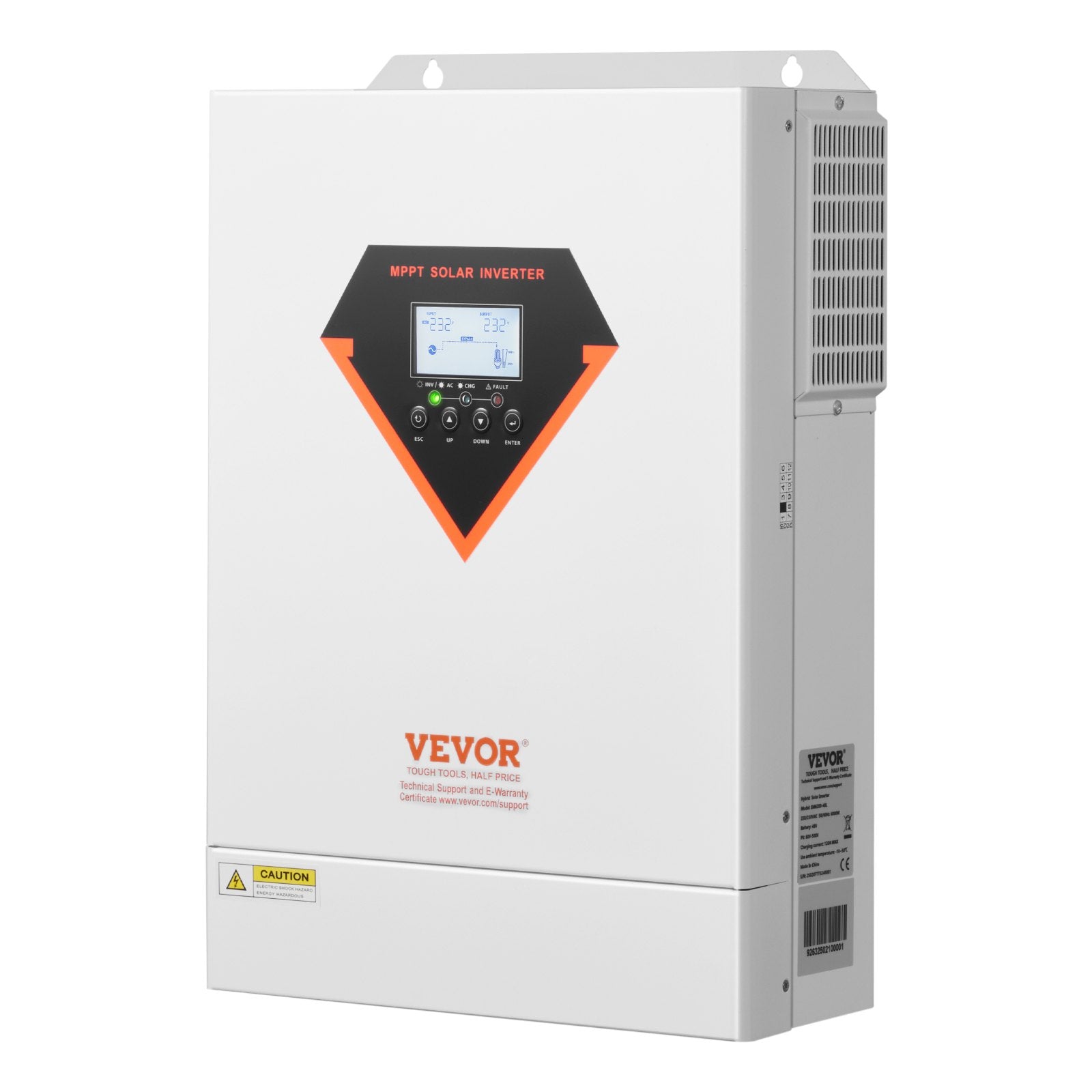 Hybrid Solar Inverter, 6000W, All in One Pure Sine Wave Power Inverter Charger, 220V AC, with Built-in 120A V952-LWGPNKYTJ23038TOPV7