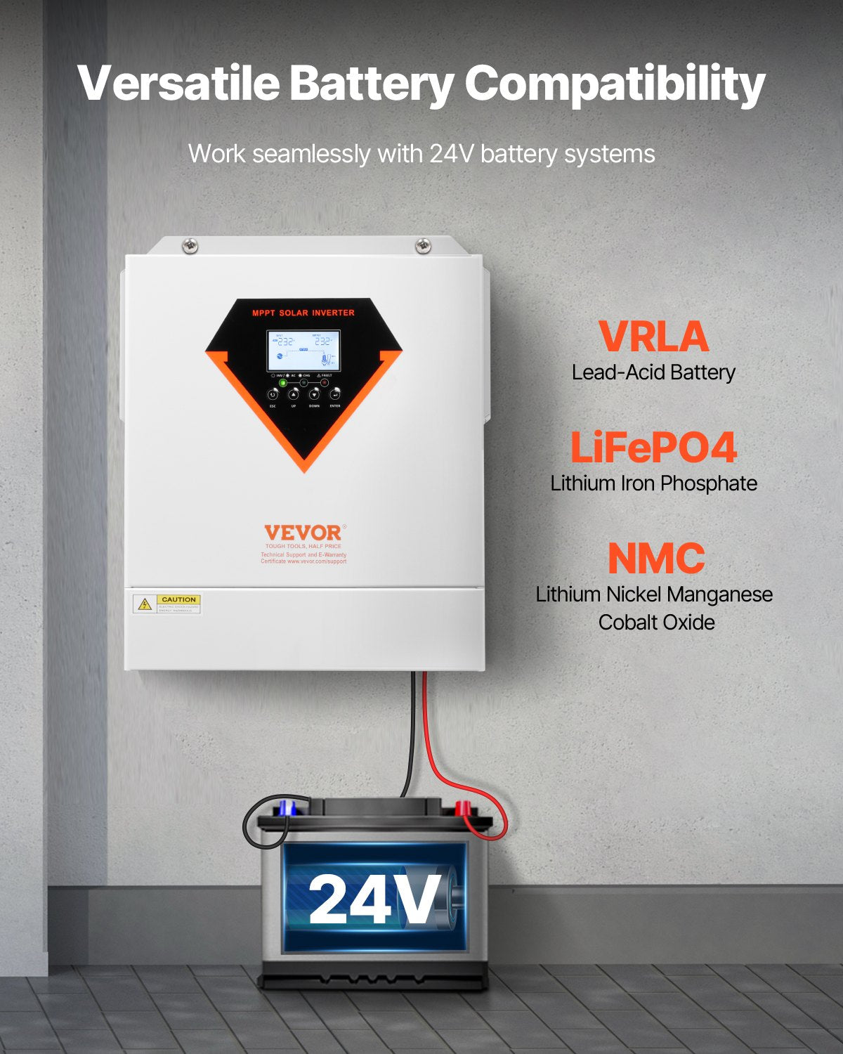 Hybrid Solar Inverter, 3500W, All in One Pure Sine Wave Power Inverter Charger, 220V AC, with Built-in 100A V952-LWGPNKYTJ230DIY24V7