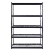 Storage Shelves, 1361 kg, 5 Tier Heavy Duty Garage Shelving, 609.6 x 1219.2 x 1828.8 mm Adjustable Metal V952-LXLZLKHJ2448JA98TV0