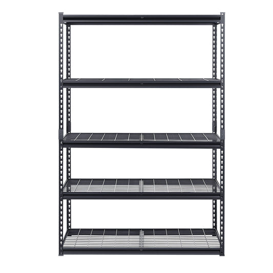 Storage Shelves, 1361 kg, 5 Tier Heavy Duty Garage Shelving, 609.6 x 1219.2 x 1828.8 mm Adjustable Metal V952-LXLZLKHJ2448JA98TV0