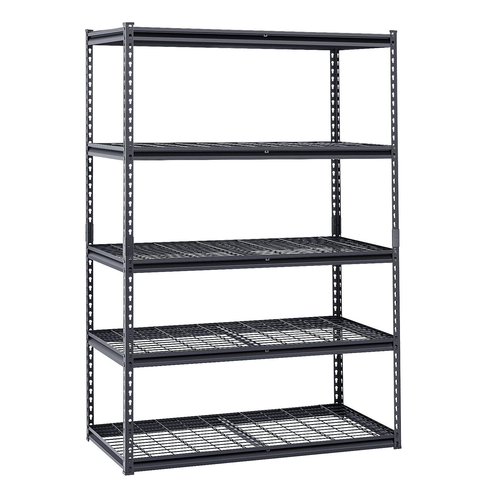 Storage Shelves, 1361 kg, 5 Tier Heavy Duty Garage Shelving, 609.6 x 1219.2 x 1828.8 mm Adjustable Metal V952-LXLZLKHJ2448JA98TV0