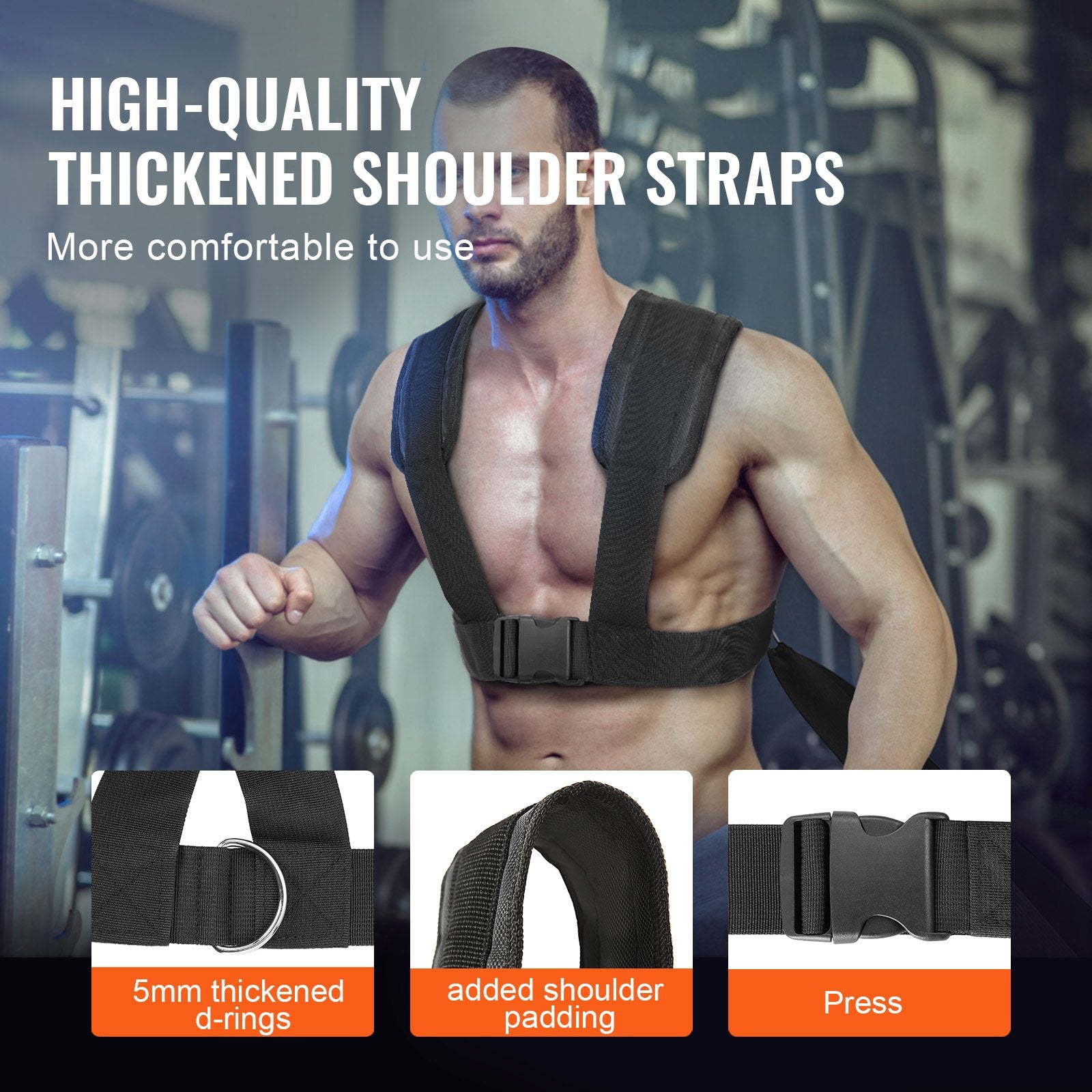 Weight Power Pull Push Sled Fitness Strength Speed Training Sled Orange V952-LXQC12YCTXDWMQYRZV0
