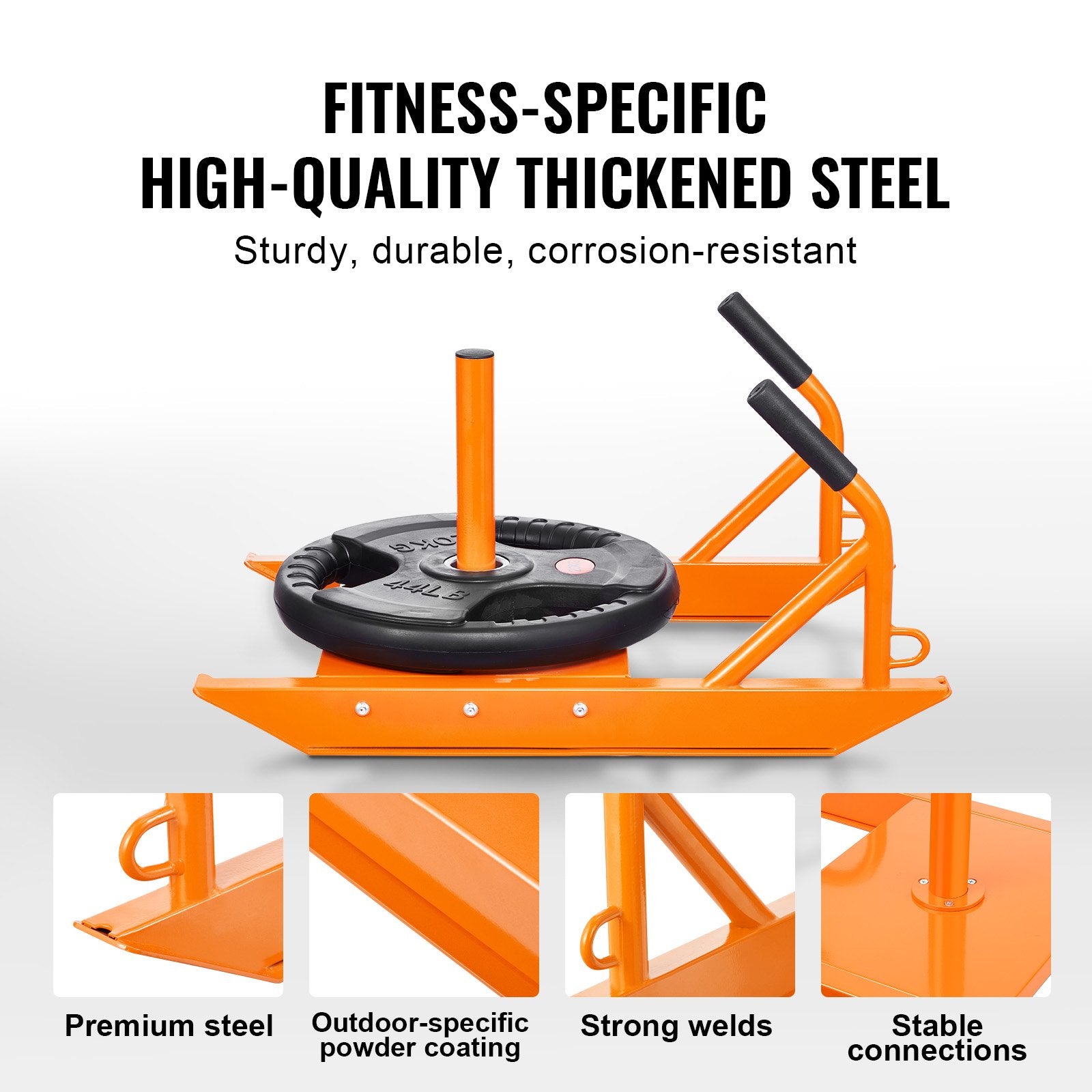 Weight Power Pull Push Sled Fitness Strength Speed Training Sled Orange V952-LXQC12YCTXDWMQYRZV0