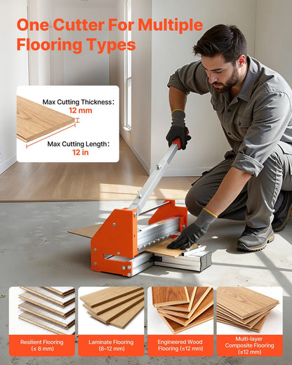 304.8mm Vinyl Floor Cutter, 12mm Thick Laminate Flooring Cutter with Upgraded Labor-Saving Aluminum-Alloy V952-LXQGDBQGJ12IODEYR001V0