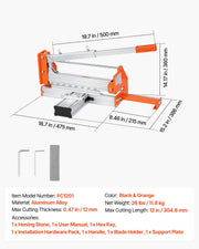 304.8mm Vinyl Floor Cutter, 12mm Thick Laminate Flooring Cutter with Upgraded Labor-Saving Aluminum-Alloy V952-LXQGDBQGJ12IODEYR001V0