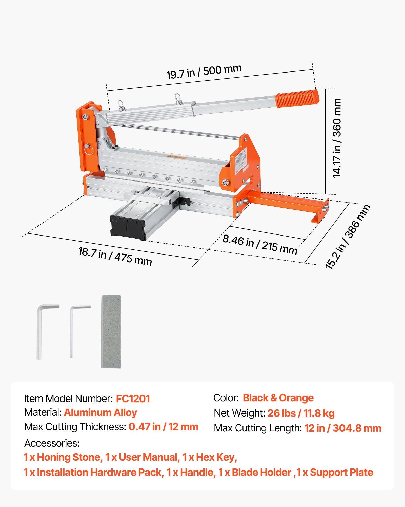 304.8mm Vinyl Floor Cutter, 12mm Thick Laminate Flooring Cutter with Upgraded Labor-Saving Aluminum-Alloy V952-LXQGDBQGJ12IODEYR001V0