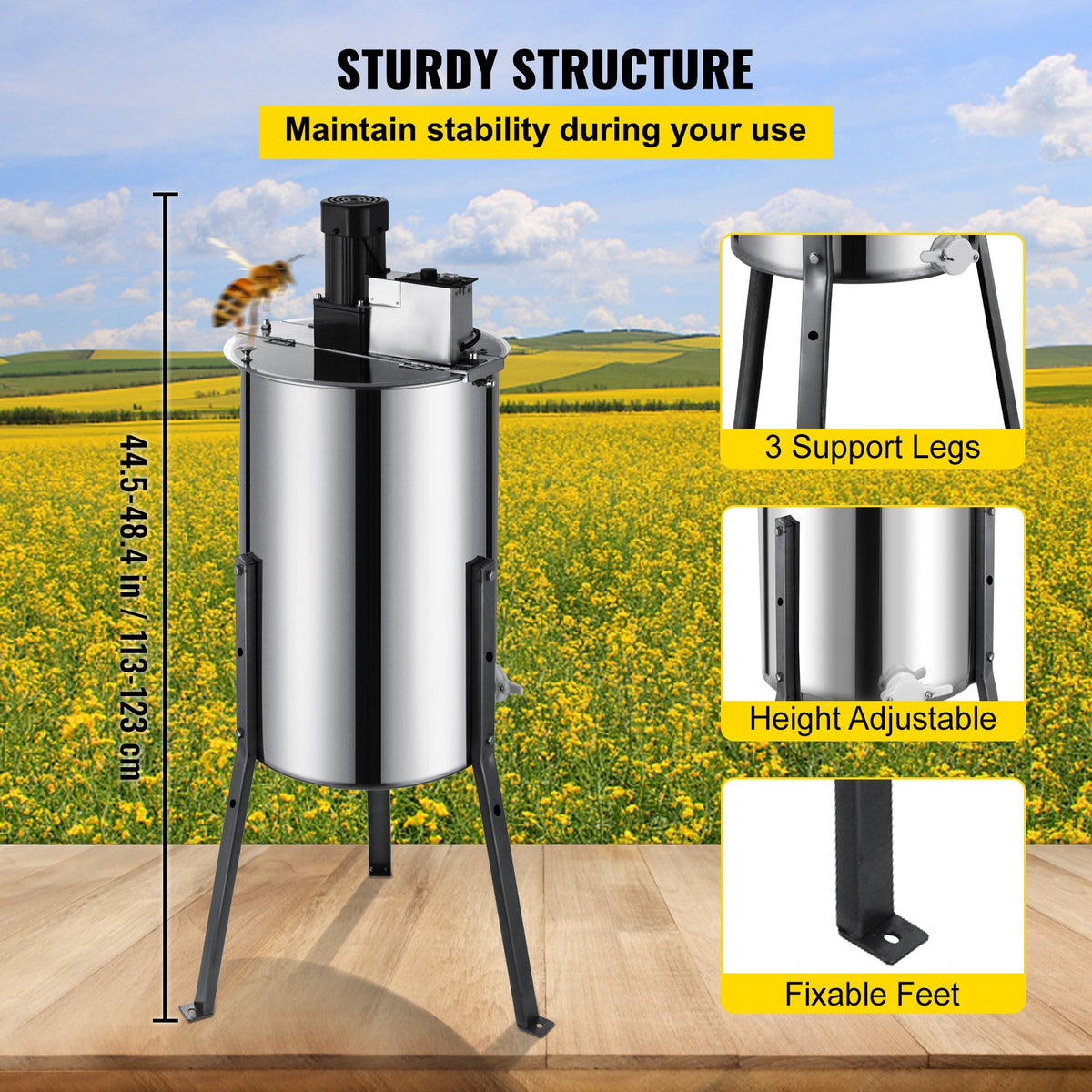 Brand New Large Two 2 Frame Stainless Steel Electric Honey Extractor V952-LXXDDYMJ000000001V3