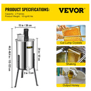 Brand New Large Two 2 Frame Stainless Steel Electric Honey Extractor V952-LXXDDYMJ000000001V3