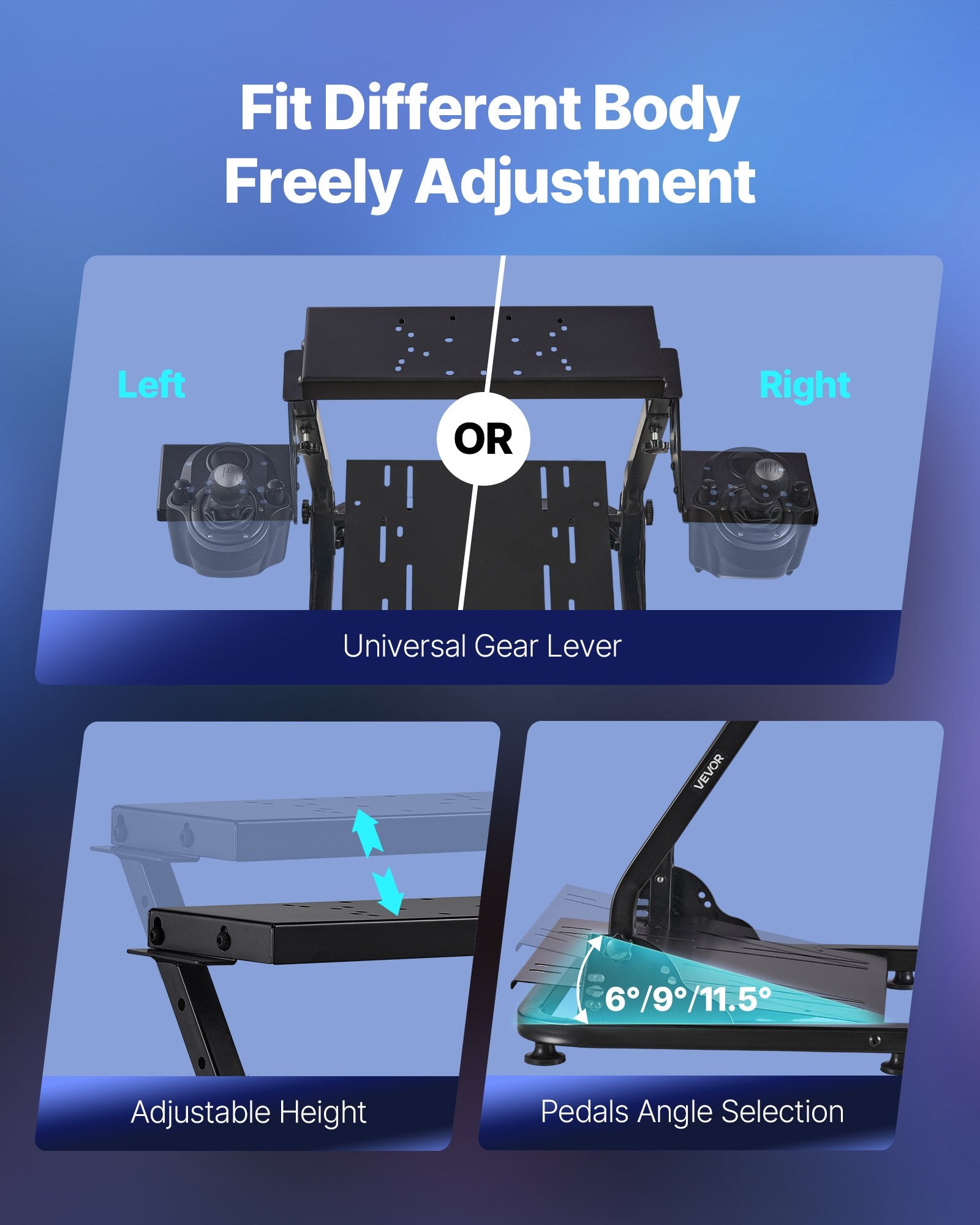 Racing Wheel Stand, Adjustable & Foldable Simulator Stand for Logitech G29 G27 G920 G923, Thrustmaster T300RS V952-LXZJNEWG920DOQ8CO001V0