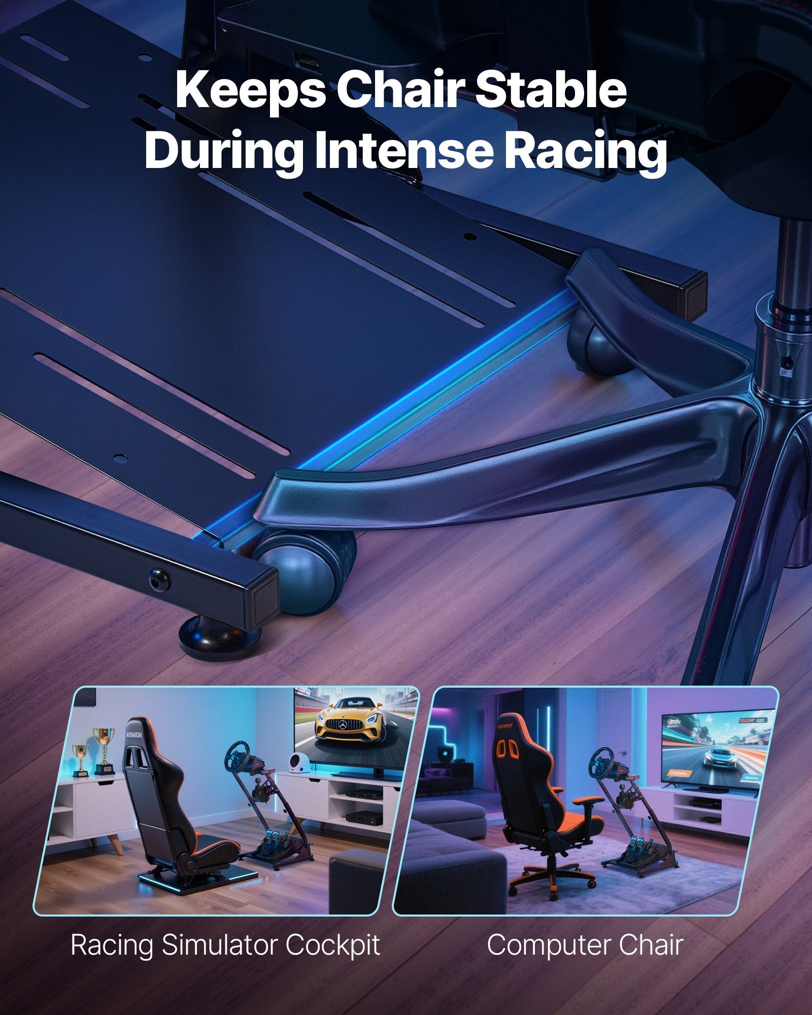 Racing Wheel Stand, Adjustable & Foldable Simulator Stand for Logitech G29 G27 G920 G923, Thrustmaster T300RS V952-LXZJNEWG920DOQ8CO001V0