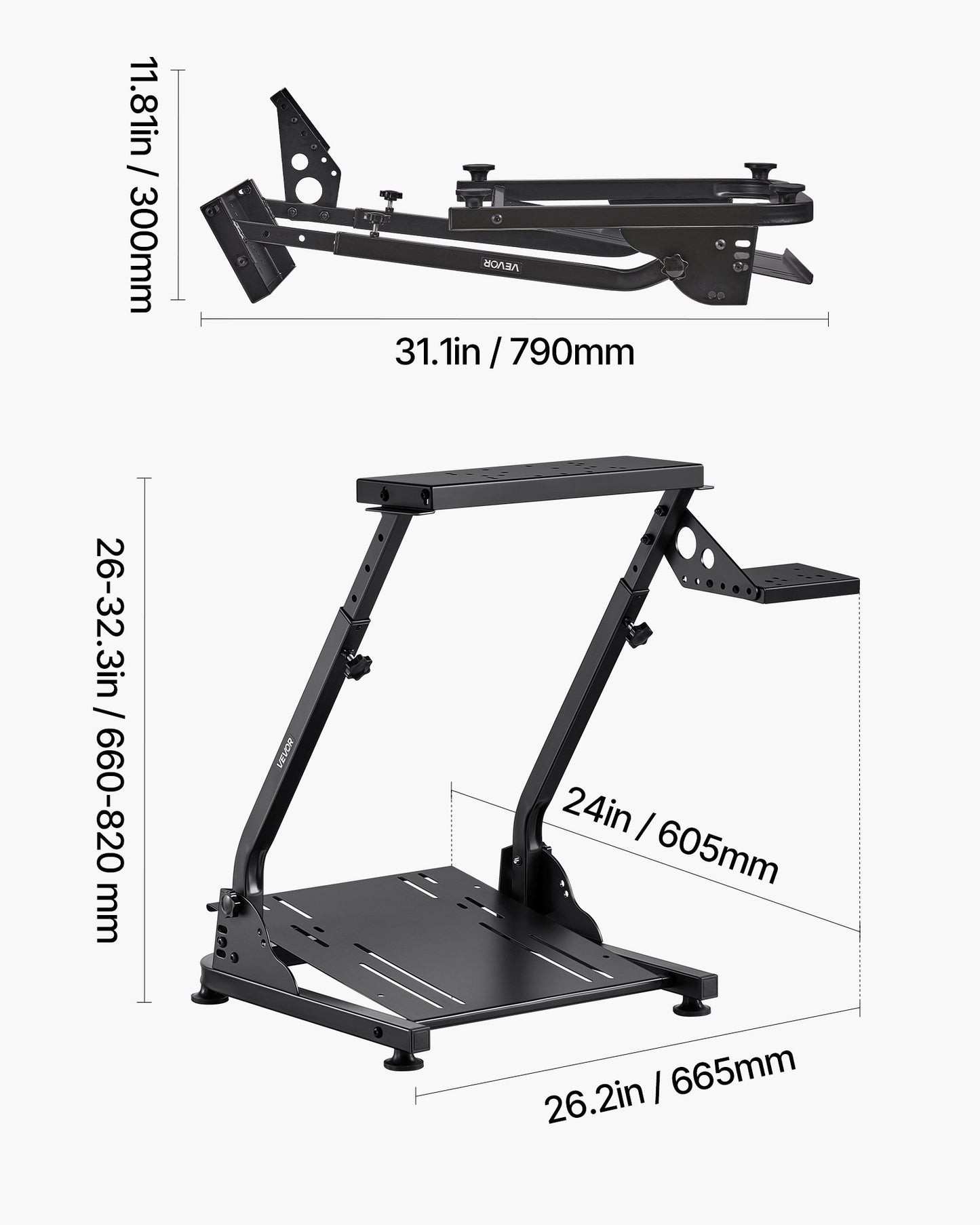 Racing Wheel Stand, Adjustable & Foldable Simulator Stand for Logitech G29 G27 G920 G923, Thrustmaster T300RS V952-LXZJNEWG920DOQ8CO001V0