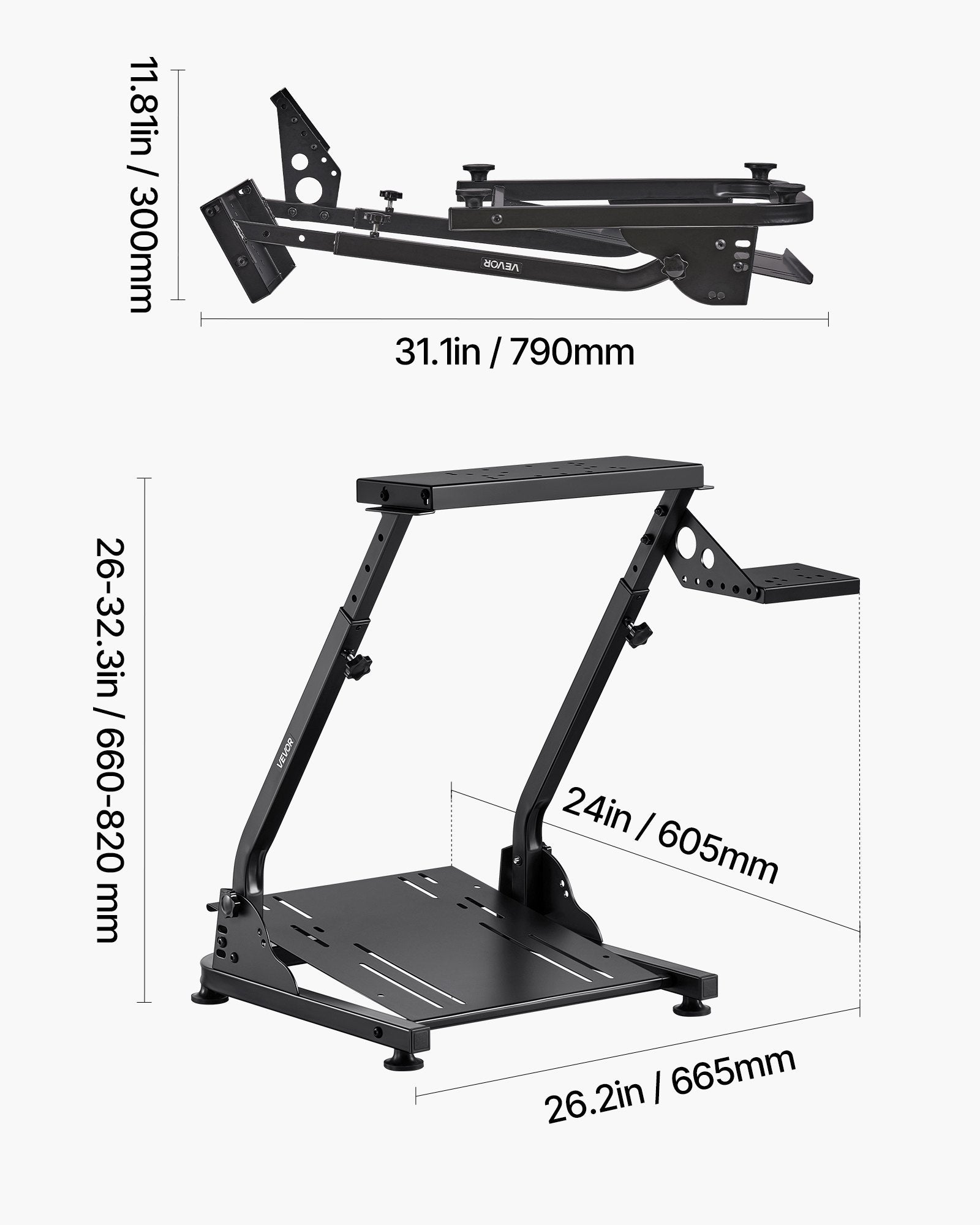 Racing Wheel Stand, Adjustable & Foldable Simulator Stand for Logitech G29 G27 G920 G923, Thrustmaster T300RS V952-LXZJNEWG920DOQ8CO001V0