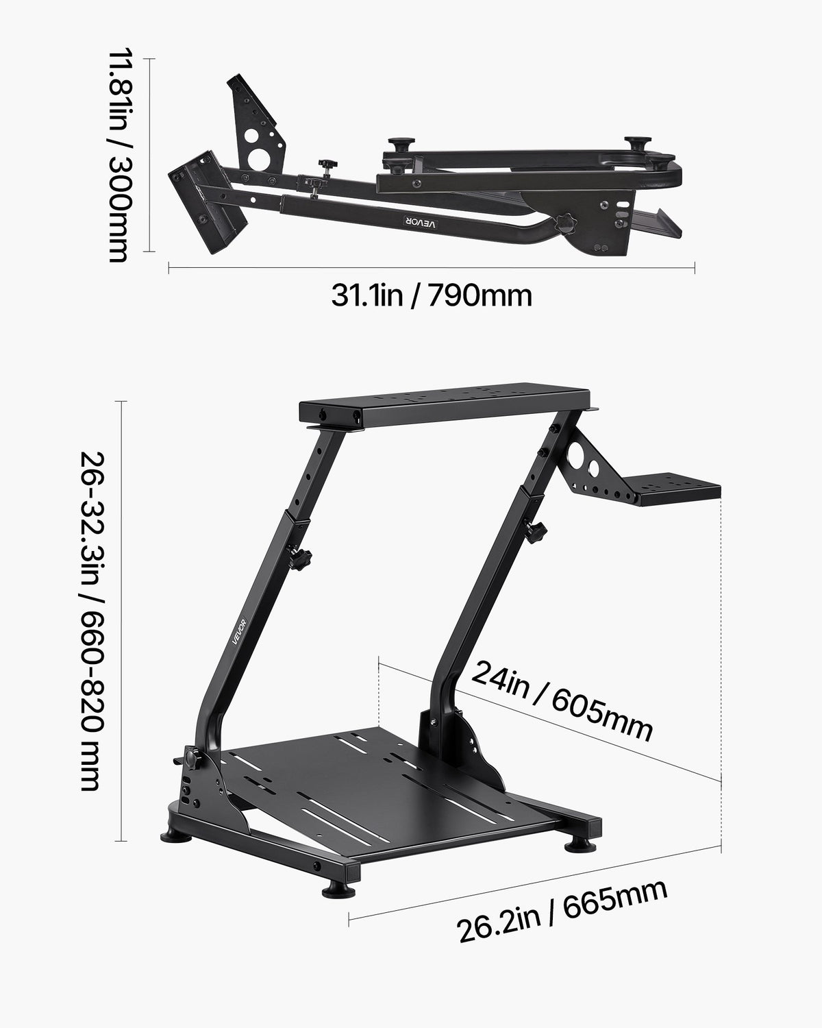 Racing Wheel Stand, Adjustable & Foldable Simulator Stand for Logitech G29 G27 G920 G923, Thrustmaster T300RS V952-LXZJNEWG920DOQ8CO001V0