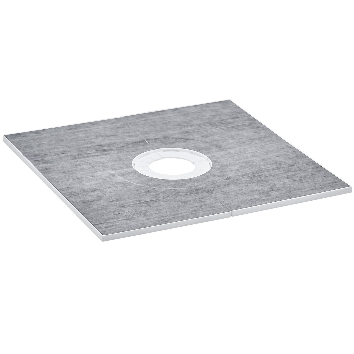Shower Curb Kit, 914x914mm Shower Pan Kit with 160mm Central Drain, Lightweight EPS Shower Installation Kits V952-LYAZDB3636YCVU1CGV0