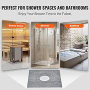 Shower Curb Kit, 914x914mm Shower Pan Kit with 160mm Central Drain, Lightweight EPS Shower Installation Kits V952-LYAZDB3636YCVU1CGV0