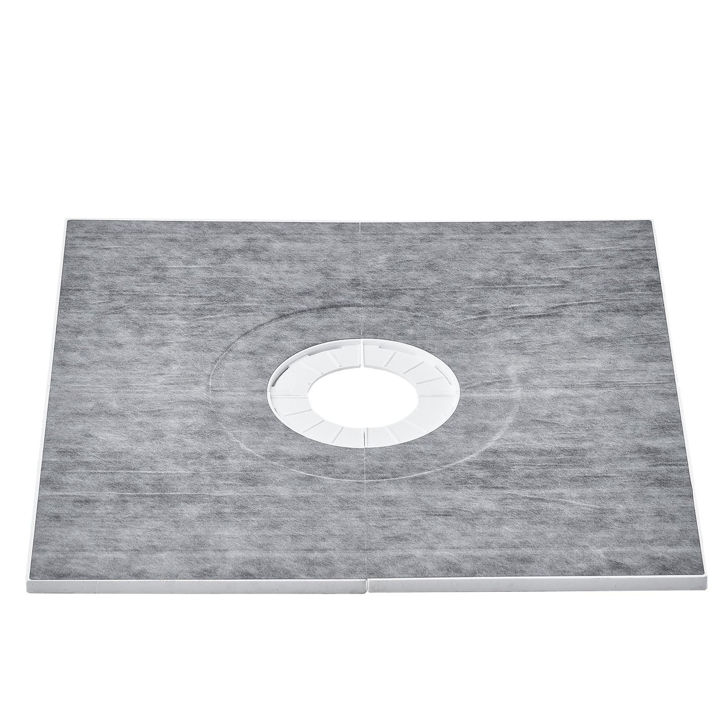 Shower Curb Kit, 914x914mm Shower Pan Kit with 160mm Central Drain, Lightweight EPS Shower Installation Kits V952-LYAZDB3636YCVU1CGV0