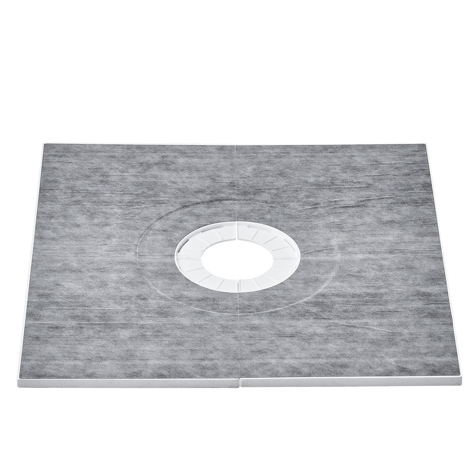 Shower Curb Kit, 914x914mm Shower Pan Kit with 160mm Central Drain, Lightweight EPS Shower Installation Kits V952-LYAZDB3636YCVU1CGV0