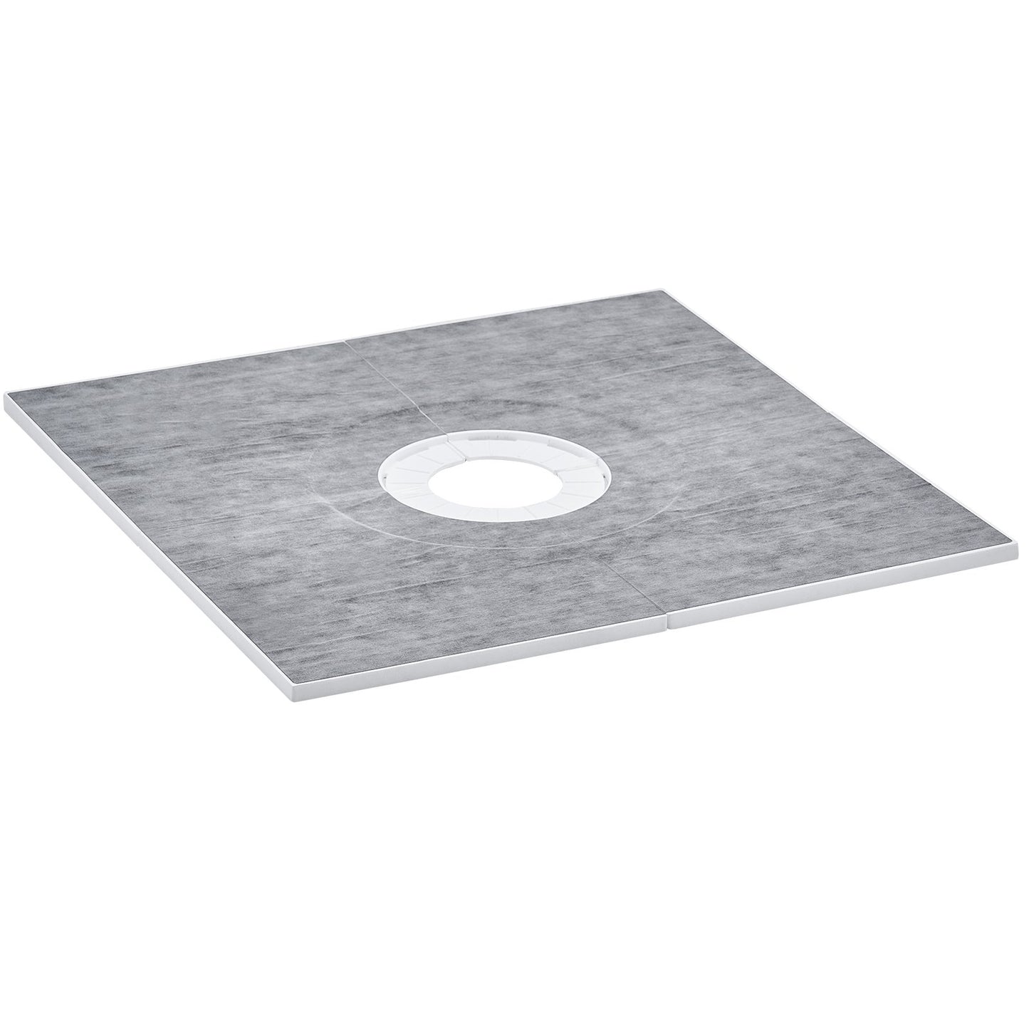 Shower Curb Kit, 914x914mm Shower Pan Kit with 160mm Central Drain, Lightweight EPS Shower Installation Kits V952-LYAZDB3636YCVU1CGV0