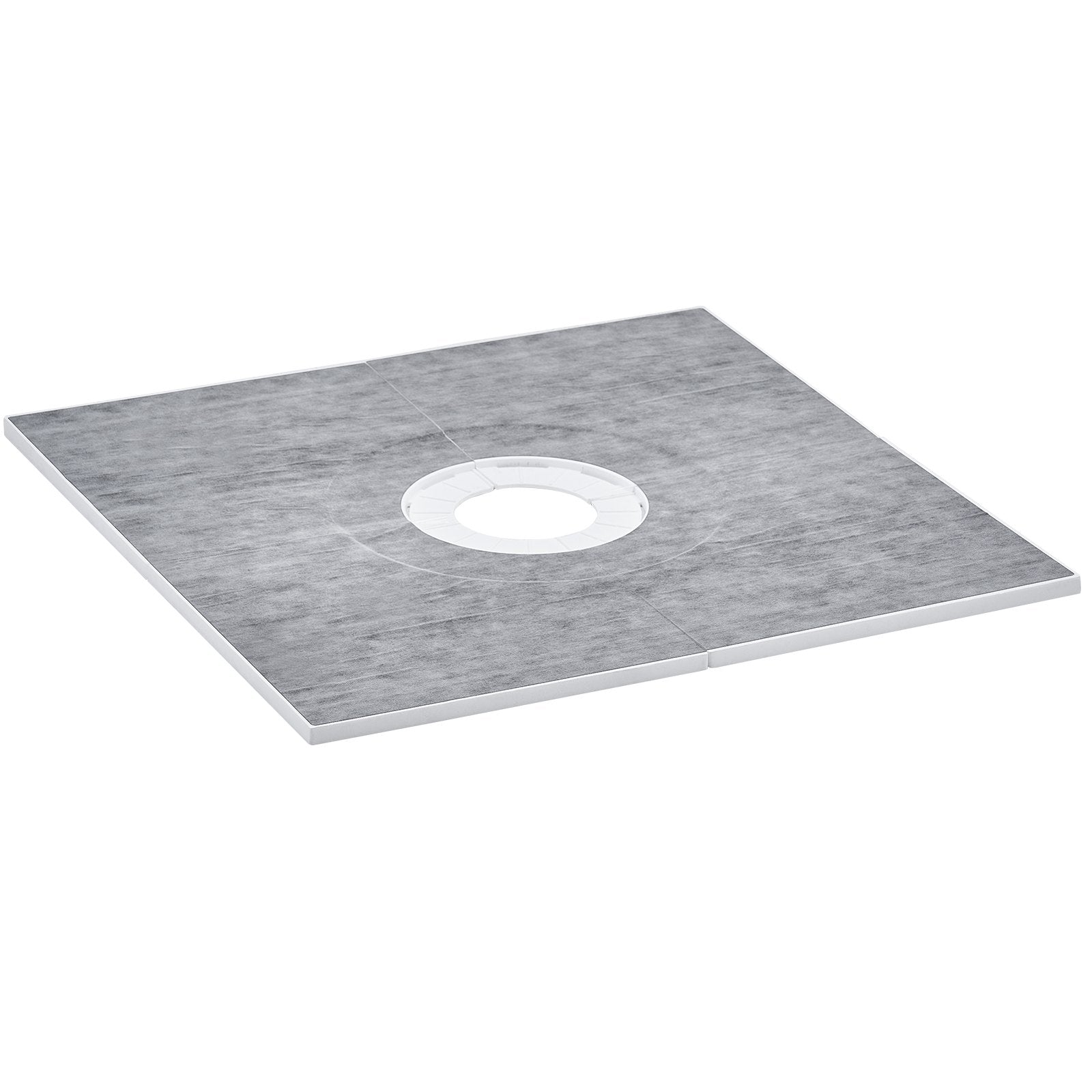 Shower Curb Kit, 914x914mm Shower Pan Kit with 160mm Central Drain, Lightweight EPS Shower Installation Kits V952-LYAZDB3636YCVU1CGV0