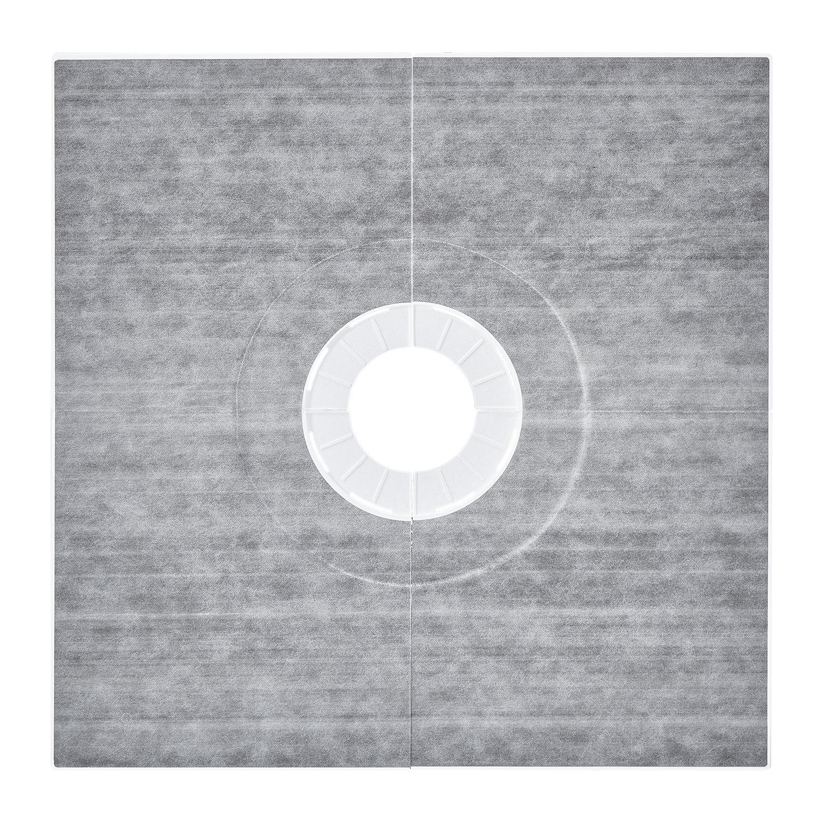 Shower Curb Kit, 914x914mm Shower Pan Kit with 160mm Central Drain, Lightweight EPS Shower Installation Kits V952-LYAZDB3636YCVU1CGV0