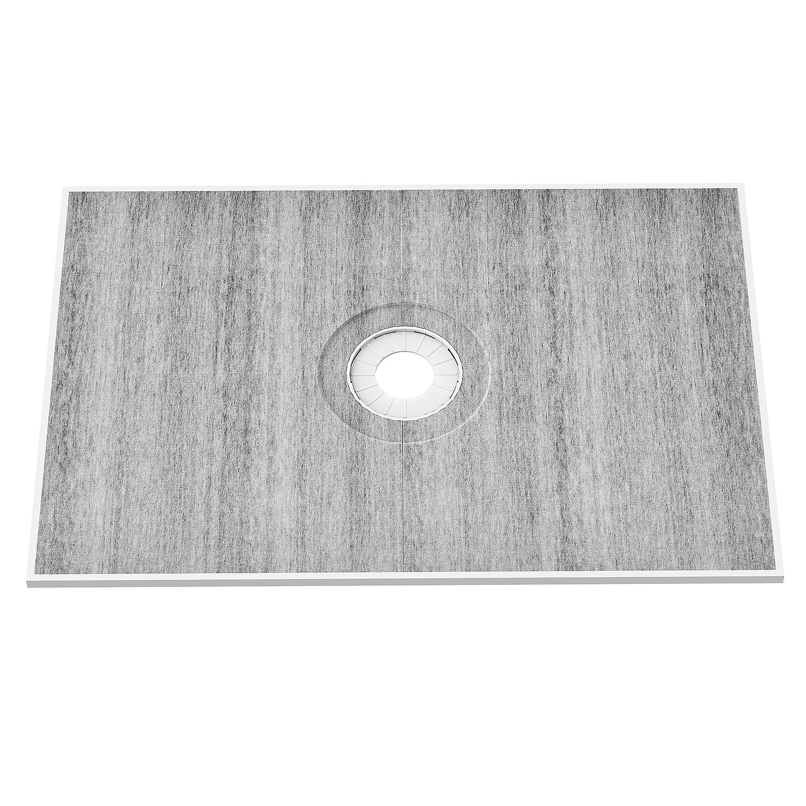 Shower Curb Kit, 1219x1828mm Shower Pan Kit with 160mm Central Drain, Lightweight EPS Shower Installation V952-LYAZDB4872YCFXDWCV0