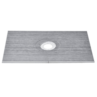 Shower Curb Kit, 1219x1828mm Shower Pan Kit with 160mm Central Drain, Lightweight EPS Shower Installation V952-LYAZDB4872YCFXDWCV0