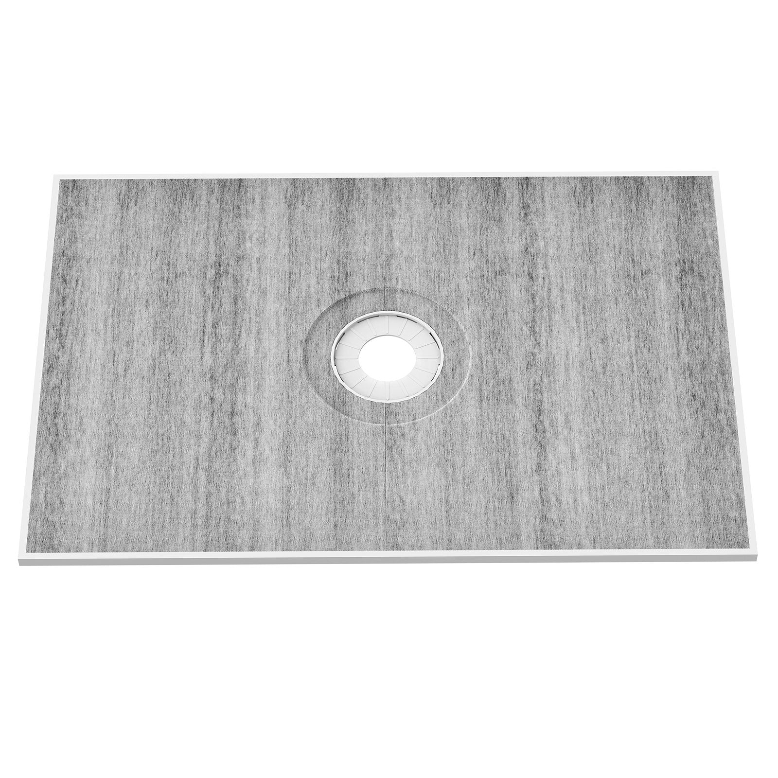 Shower Curb Kit, 1219x1828mm Shower Pan Kit with 160mm Central Drain, Lightweight EPS Shower Installation V952-LYAZDB4872YCFXDWCV0