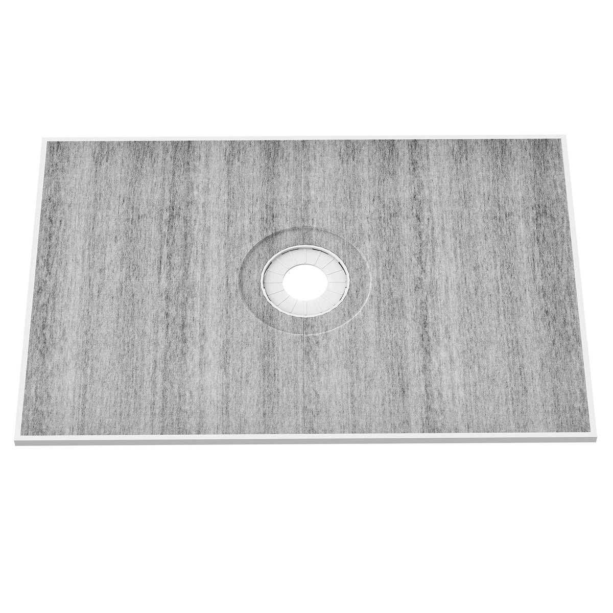 Shower Curb Kit, 1219x1828mm Shower Pan Kit with 160mm Central Drain, Lightweight EPS Shower Installation V952-LYAZDB4872YCFXDWCV0