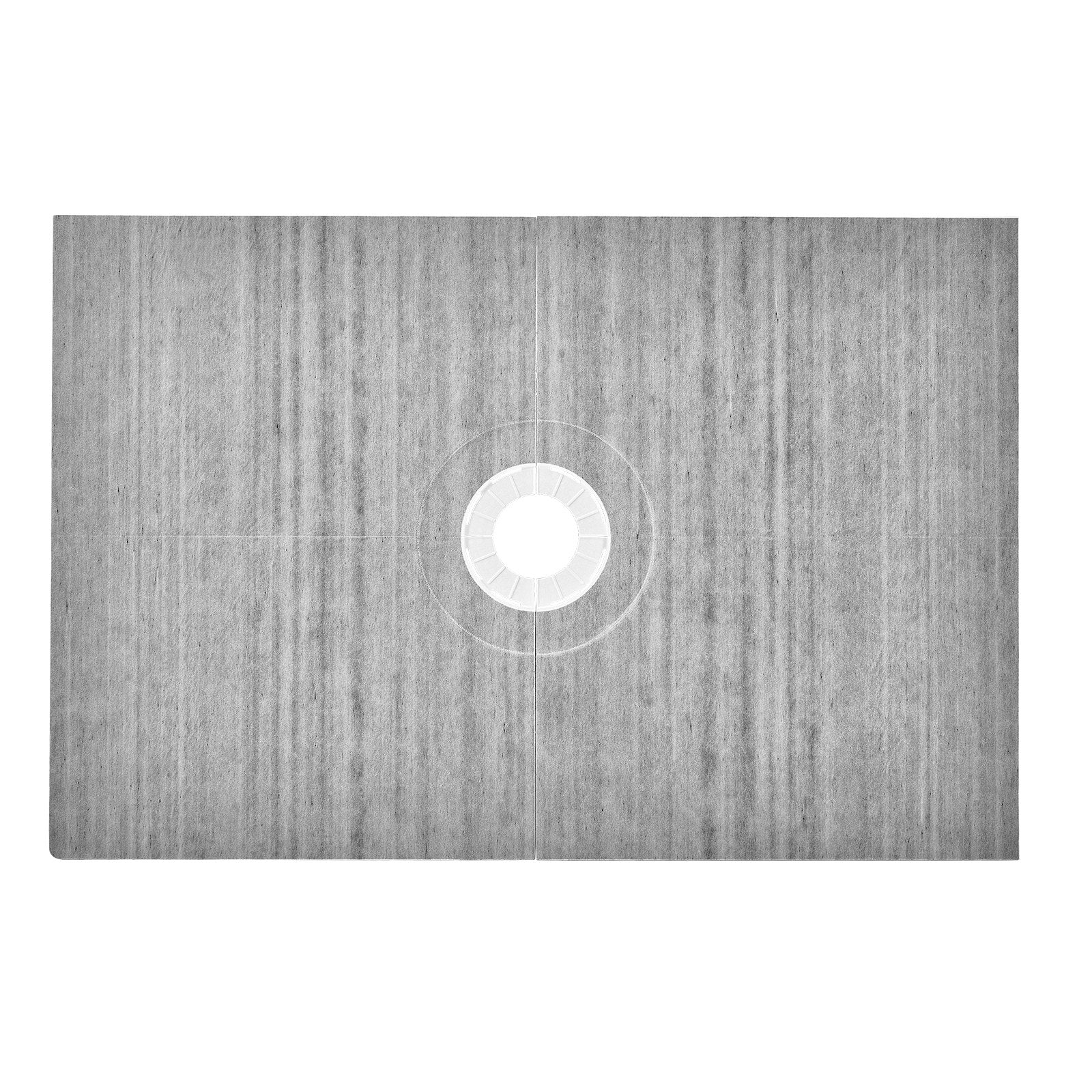 Shower Curb Kit, 1219x1828mm Shower Pan Kit with 160mm Central Drain, Lightweight EPS Shower Installation V952-LYAZDB4872YCFXDWCV0