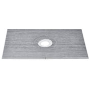 Shower Curb Kit, 1524x965mm Shower Pan Kit with 160mm Central Drain, Lightweight EPS Shower Installation Kits V952-LYAZDB6038YCSTGNWV0