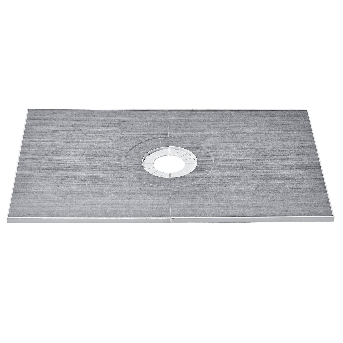 Shower Curb Kit, 1524x965mm Shower Pan Kit with 160mm Central Drain, Lightweight EPS Shower Installation Kits V952-LYAZDB6038YCSTGNWV0