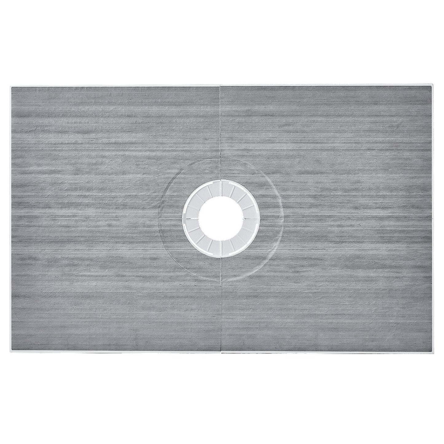Shower Curb Kit, 1524x965mm Shower Pan Kit with 160mm Central Drain, Lightweight EPS Shower Installation Kits V952-LYAZDB6038YCSTGNWV0
