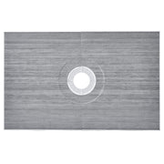 Shower Curb Kit, 1524x965mm Shower Pan Kit with 160mm Central Drain, Lightweight EPS Shower Installation Kits V952-LYAZDB6038YCSTGNWV0