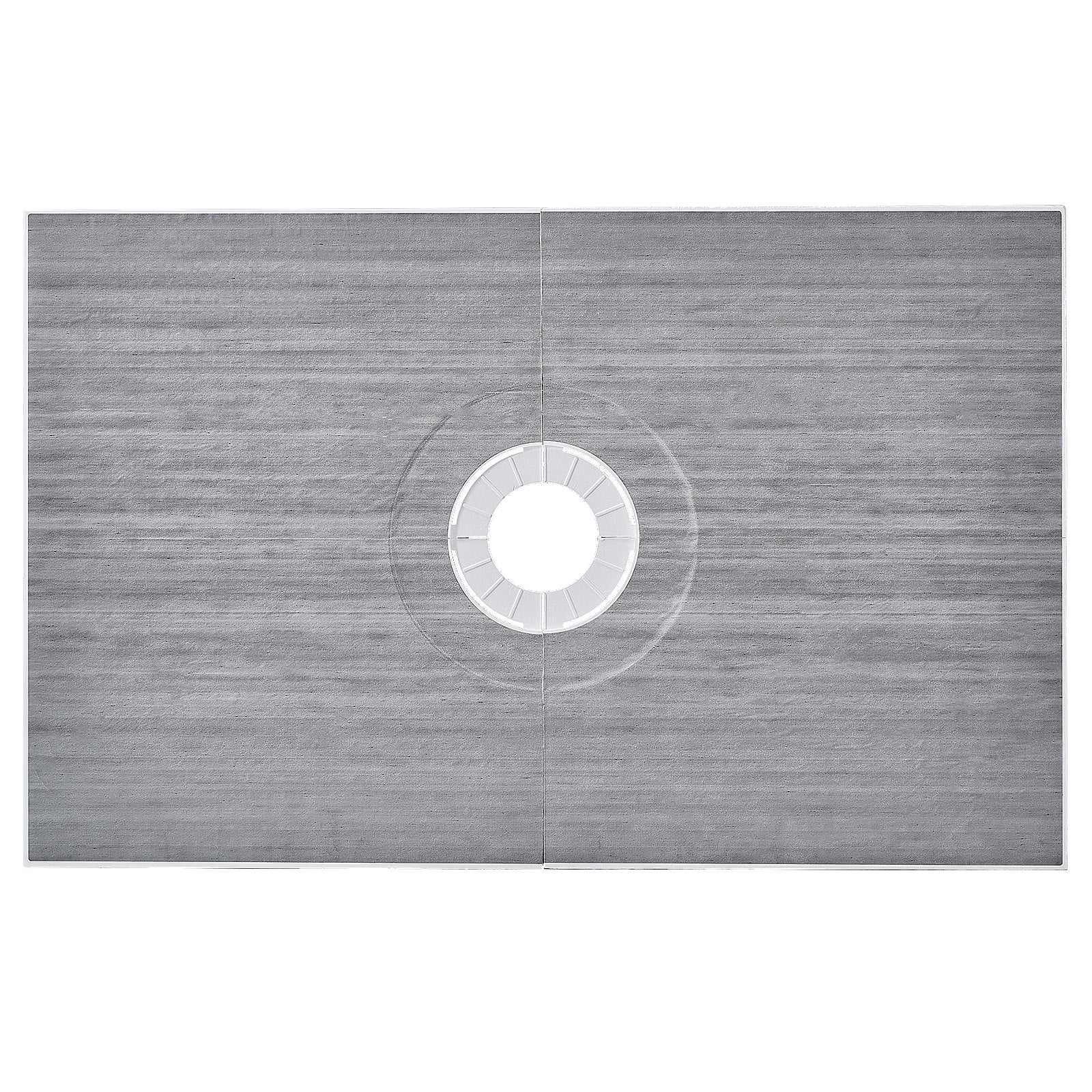 Shower Curb Kit, 1524x965mm Shower Pan Kit with 160mm Central Drain, Lightweight EPS Shower Installation Kits V952-LYAZDB6038YCSTGNWV0