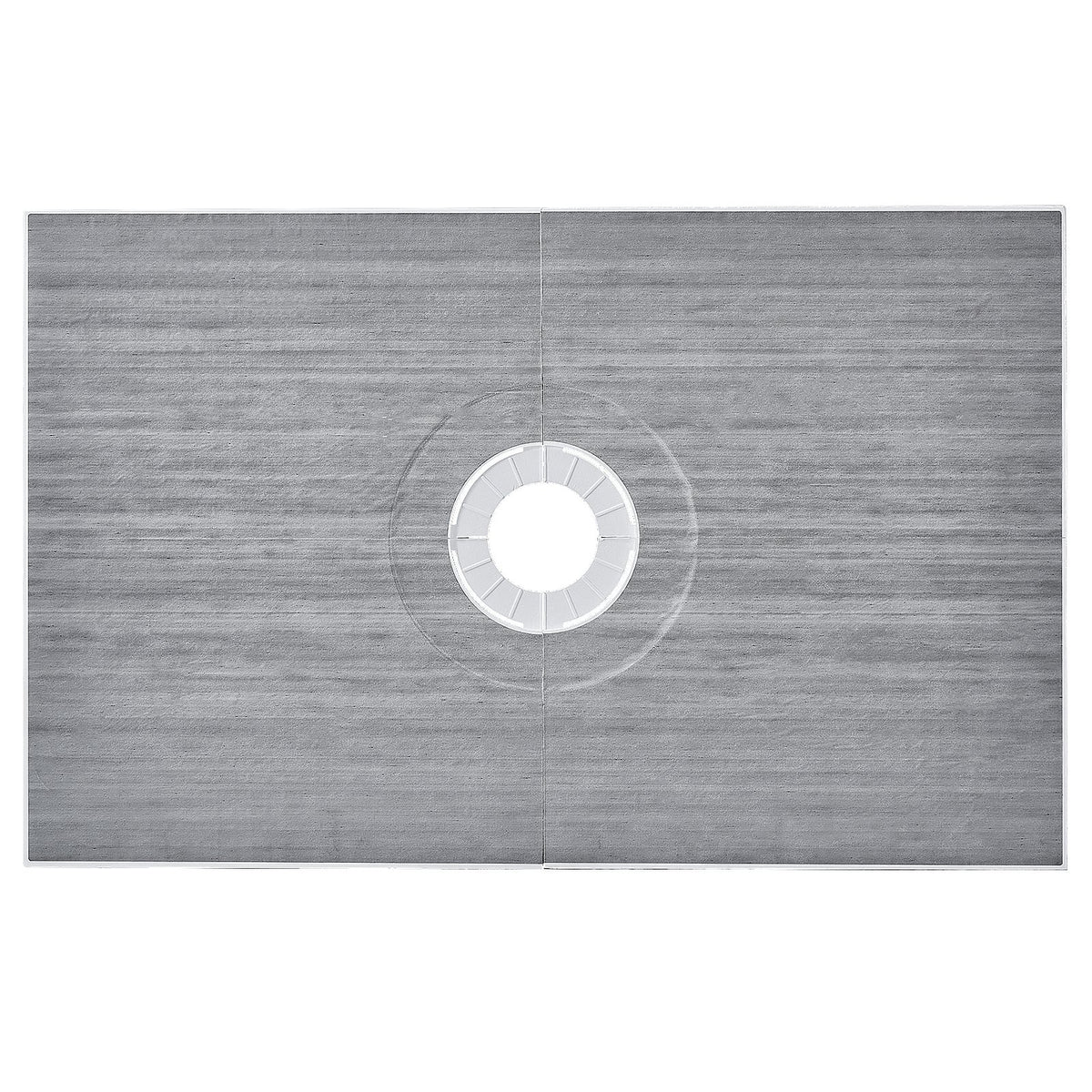 Shower Curb Kit, 1524x965mm Shower Pan Kit with 160mm Central Drain, Lightweight EPS Shower Installation Kits V952-LYAZDB6038YCSTGNWV0