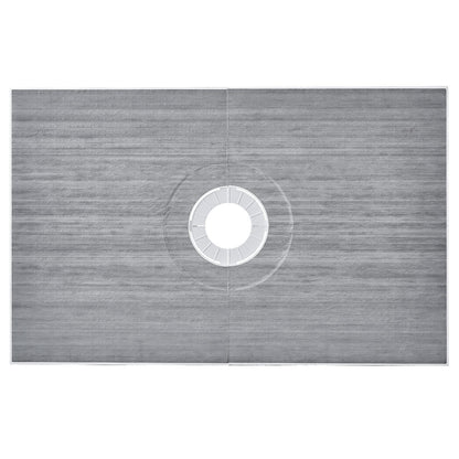 Shower Curb Kit, 1524x965mm Shower Pan Kit with 160mm Central Drain, Lightweight EPS Shower Installation Kits V952-LYAZDB6038YCSTGNWV0