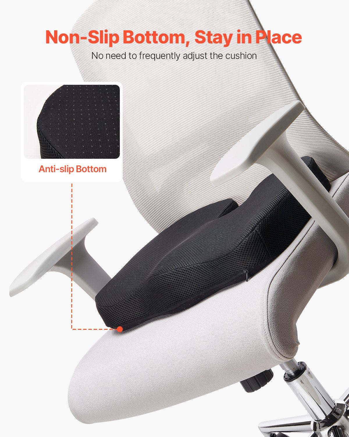 Seat Cushion, Cooling Gel + Memory Foam Seat Cushion, Pressure-Relief Wheelchair Seat Pad with U-Shaped V952-LYDCGZDHMNJ0V30SJ001V0