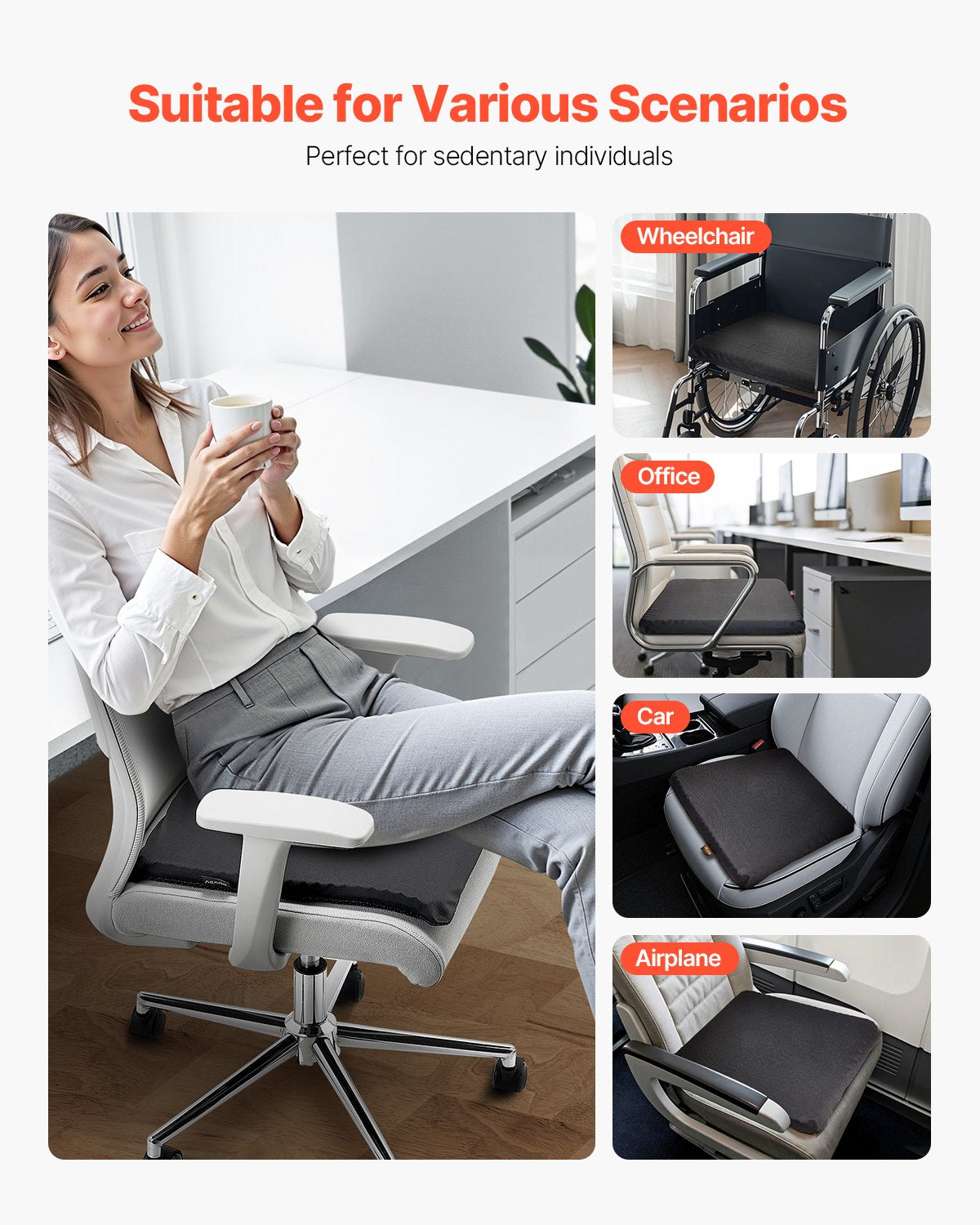 Seat Cushion Cooling Gel Seat Chair Cushion for Hips Back Pressure Relief V952-LYDCGZDNJ000TXA44001V0